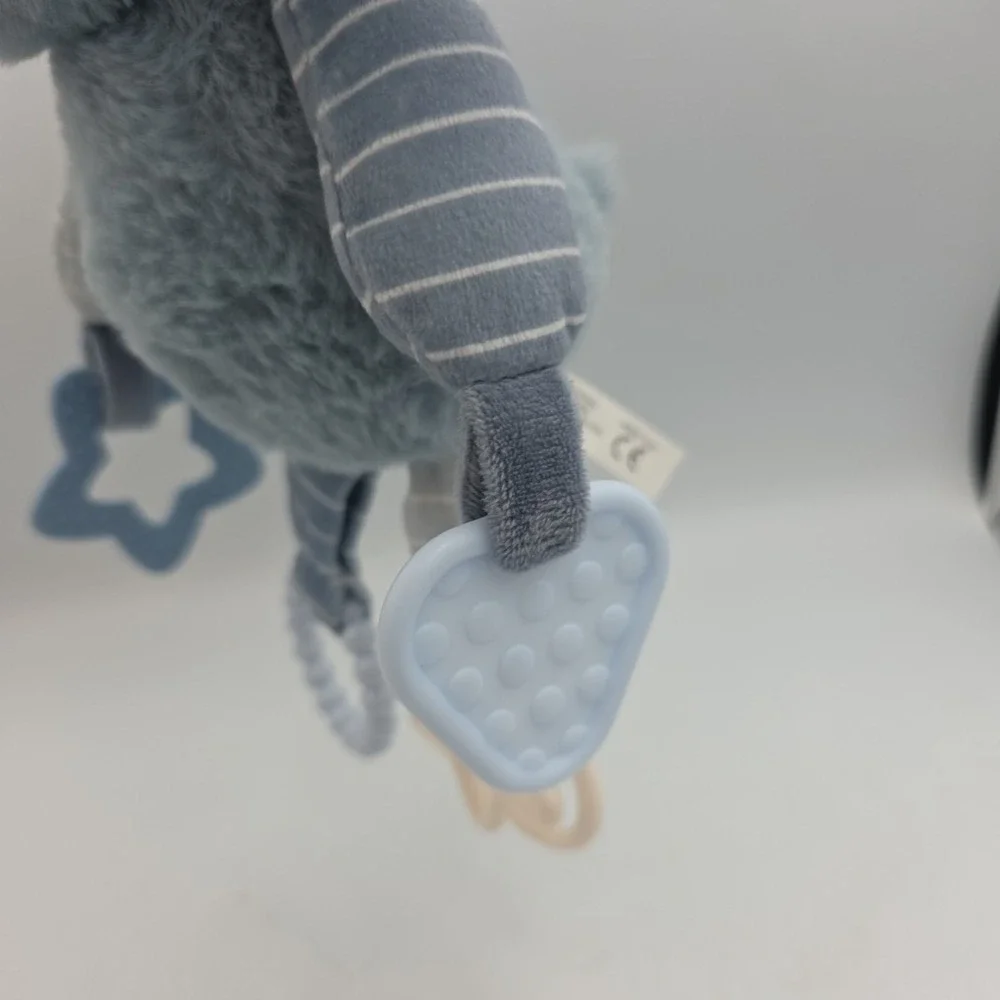 New Dreamgro Blue Puppy Lovey Dog Activity Plush Rattle Crinkle Teether Toy 11